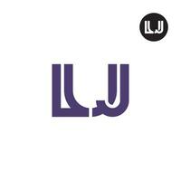 lettre luj monogramme logo conception vecteur