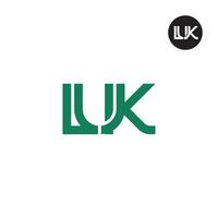 lettre luk monogramme logo conception vecteur