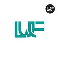 lettre lwf monogramme logo conception vecteur