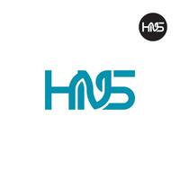 lettre hns monogramme logo conception vecteur