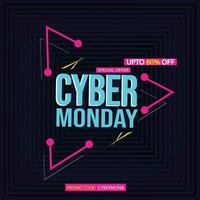 gratuit cyber Lundi promo vente offre conception vecteur