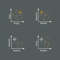 quadrant concept diagramme logo illustration vecteur