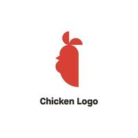 rouge poulet logo, adapté pour nourriture entreprises vecteur