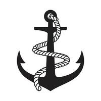 ancre vecteur icône logo bateau symbole pirate barre nautique maritime illustration graphique Facile conception