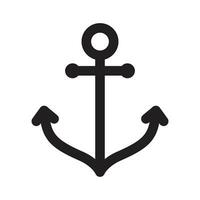 ancre vecteur icône bateau logo symbole pirate barre nautique maritime illustration graphique Facile ligne conception