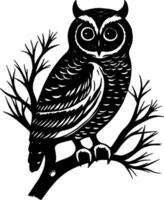 hibou logo ensemble hibou logo vecteur silhouette Stock illustration - Télécharger image maintenant - abstrait, animal faune