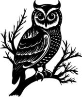 hibou logo ensemble hibou logo vecteur silhouette Stock illustration - Télécharger image maintenant - abstrait, animal faune