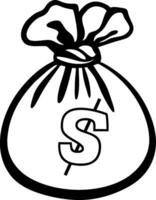 argent sac logo royalties gratuit vecteur image