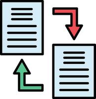 icône de vecteur d'échange de documents