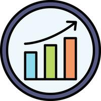 en augmentant cercle processus vecteur icône