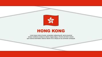 Hong kong drapeau abstrait Contexte conception modèle. Hong kong indépendance journée bannière dessin animé vecteur illustration. Hong kong vecteur