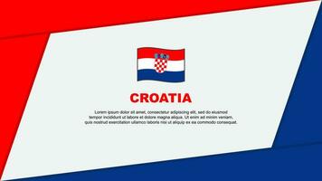 Croatie drapeau abstrait Contexte conception modèle. Croatie indépendance journée bannière dessin animé vecteur illustration. Croatie bannière
