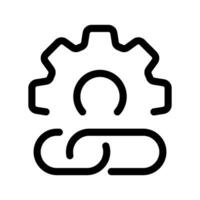 la fourniture chaîne icône vecteur symbole conception illustration