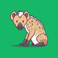 hyène de dessin animé mignon vecteur