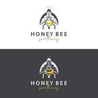 mon chéri abeille logo conception insecte vecteur illustration modèle