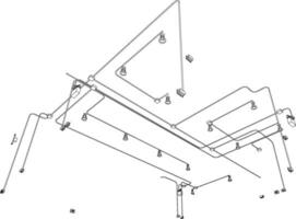 3d illustration de bâtiment tuyauterie vecteur