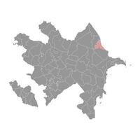 siyazan district carte, administratif division de Azerbaïdjan. vecteur