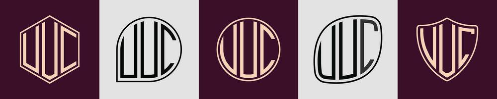 Créatif Facile initiale monogramme uuc logo conceptions. vecteur