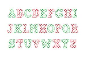 polyvalent collection de Noël Balle alphabet des lettres pour divers les usages vecteur