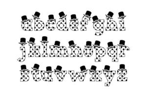 polyvalent collection de Noël Balle alphabet des lettres pour divers les usages vecteur