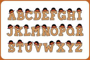 polyvalent collection de biscuit avec chapeau alphabet des lettres pour divers les usages vecteur