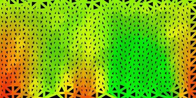 Disposition de triangle poly vecteur vert foncé, jaune.
