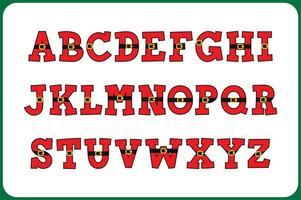 polyvalent collection de Père Noël claus alphabet des lettres pour divers les usages vecteur