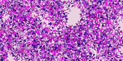 texture vecteur violet clair, rose avec des flocons de neige brillants.