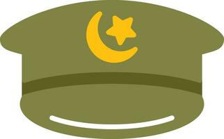 icône de vecteur de chapeau militaire