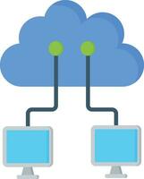 icône de vecteur de mise en réseau cloud