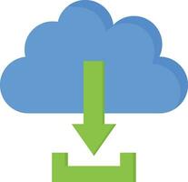 icône de vecteur de téléchargement de nuage