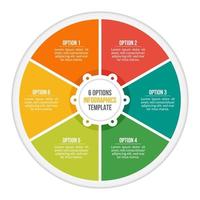 concept d'entreprise avec 6 options, étapes ou processus vecteur