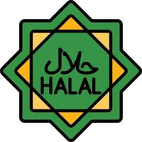 icône de vecteur halal