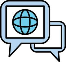 international dialogue vecteur icône