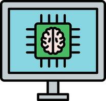 icône de vecteur d'apprentissage en profondeur