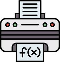 icône de vecteur de feuille de maths d'impression