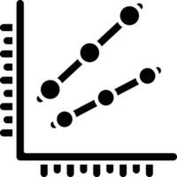 icône de vecteur de graphique linéaire