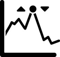 les stocks en haut et vers le bas vecteur icône