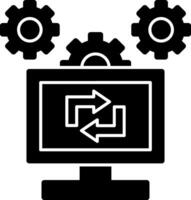 Logiciel configuration vecteur icône conception