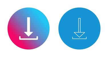icône de vecteur de téléchargement unique
