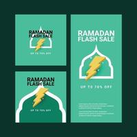 modèle de conception de vecteur de vente flash ramadan