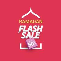 modèle de conception de vecteur de vente flash ramadan