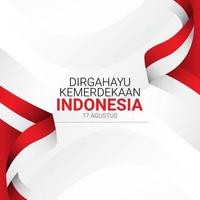modèle de bannières de drapeau indonésien vecteur