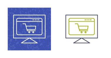 icône de vecteur de site de commerce électronique