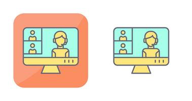 icône de vecteur d'appel vidéo de conférence