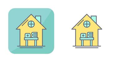 icône de vecteur de lieu de travail à domicile