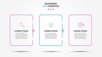 modèle de conception infographique avec icônes et 3 options ou étapes vecteur