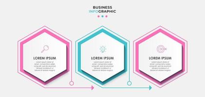 modèle de conception infographique avec icônes et 3 options ou étapes vecteur