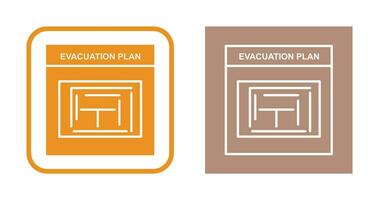 icône de vecteur de plan d'évacuation