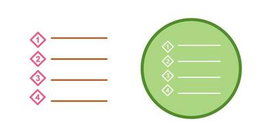 icône de vecteur de liste numérotée unique